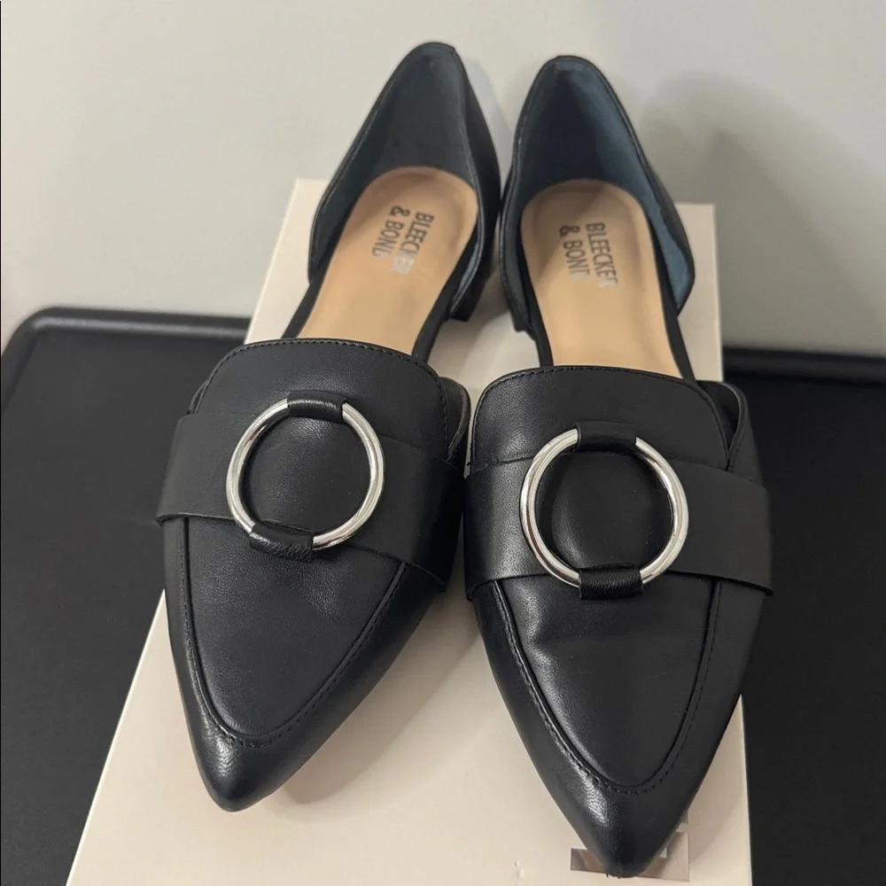 Bleecker & Bond Black Gloria Flats Shoes Size 6 GUC